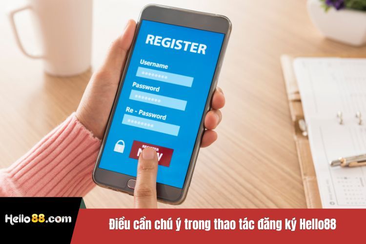 Điều cần chú ý trong thao tác đăng ký Hello88