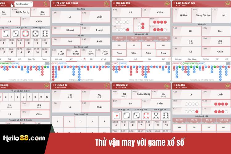Thử vận may với game xổ số