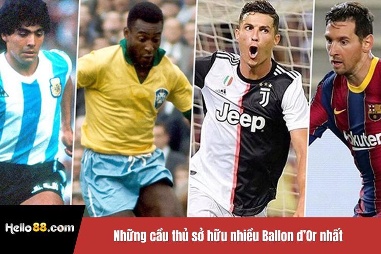Những cầu thủ sở hữu nhiều Ballon d’Or nhất