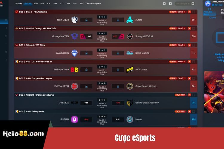 Cược eSports
